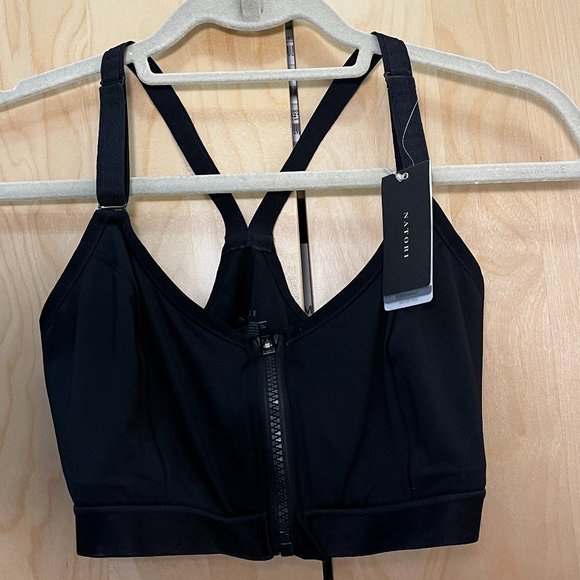 Natori Yogi Zip-Front Wireless High-Impact Sports Bra 736050 - Picture 3 of 4